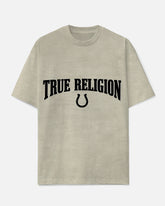 Big Men's Simple TURE RELLIGION ℧ Fashion Letter Printed Casual Short Sleeve T-shirt